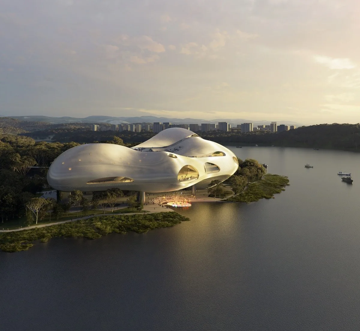 BIM建筑|以建造来修复被破坏的场地：宜昌大剧院中标深化方案 / OPEN
