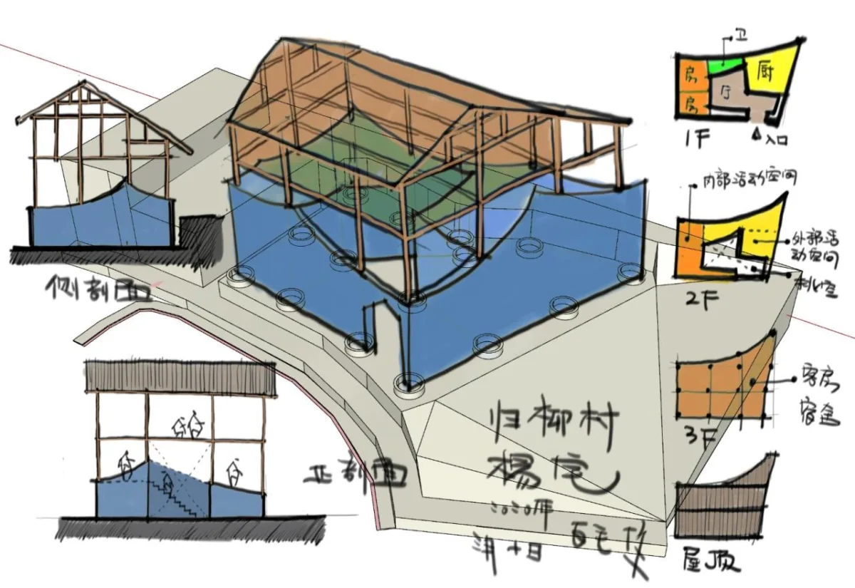 BIM建筑|归柳杨宅 / 無名营造社建筑事务所