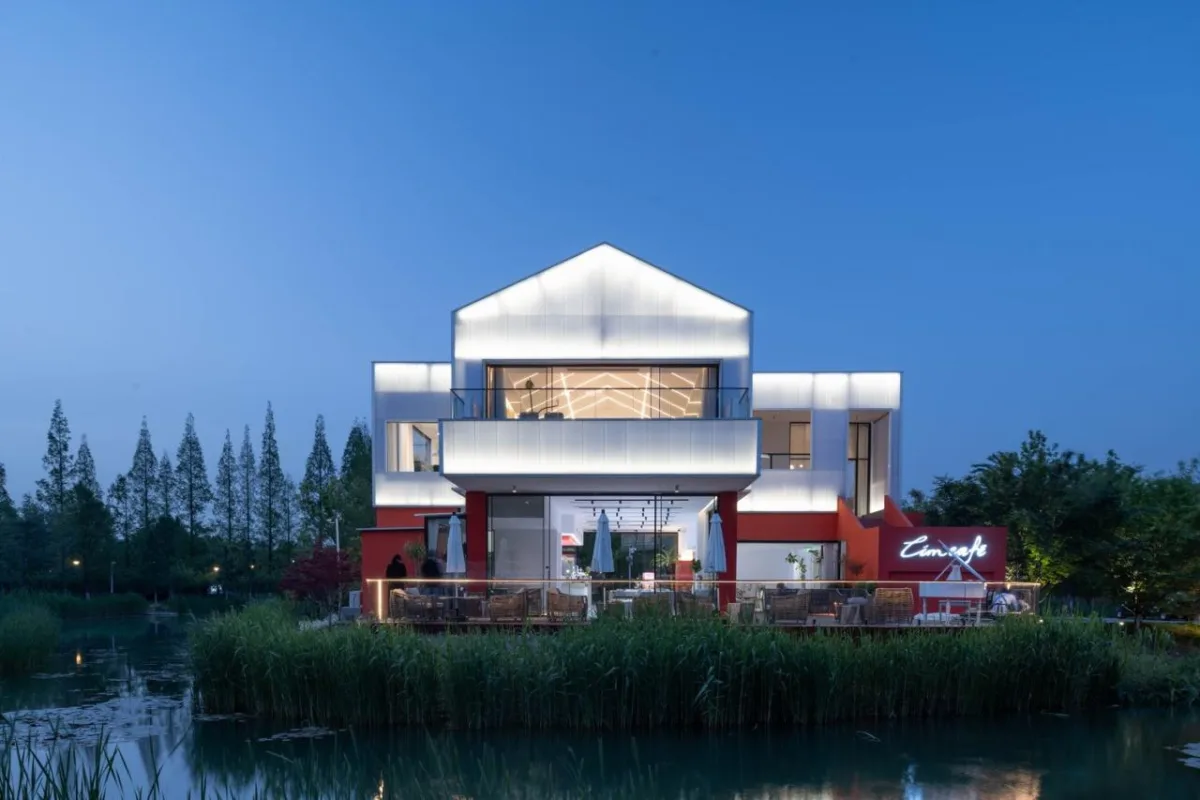 BIM建筑|古运河边的咖啡厅 / 有点建筑
