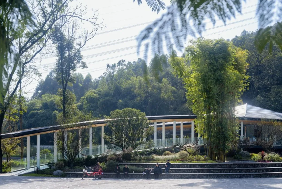 BIM建筑|竹文化的意象解读：崇州·竹艺村游客中心 / 小隐建筑