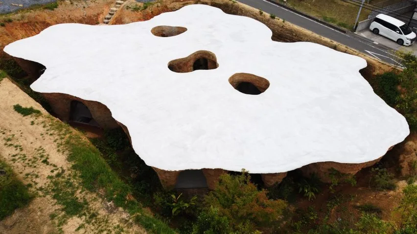 BIM建筑|石上纯也设计泥土覆盖的地下房子和餐馆