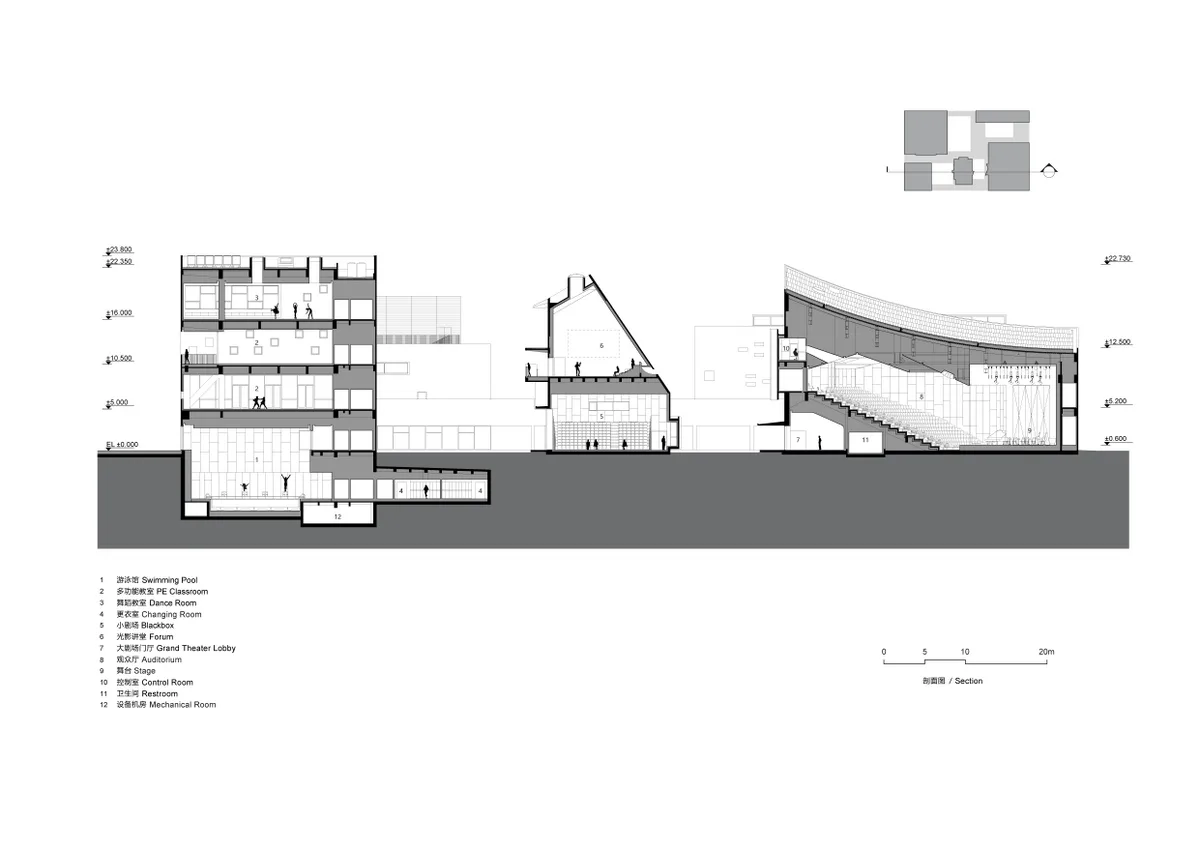 BIM建筑|山峰书院，苏州山峰双语学校文体中心 / OPEN 建筑事务所