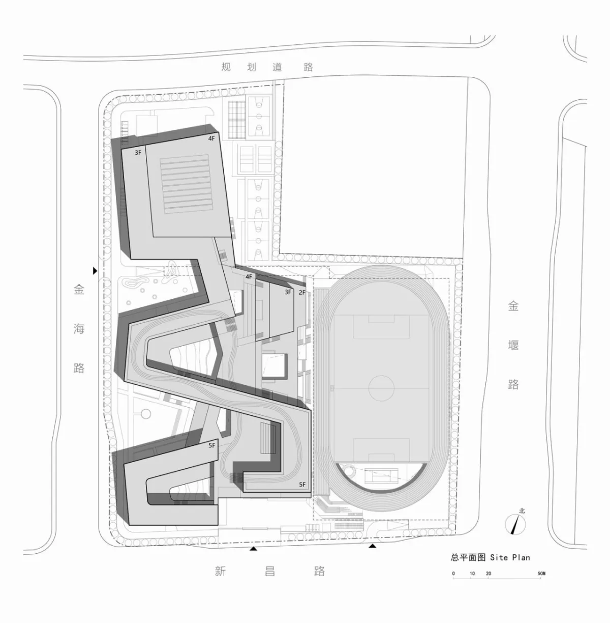 BIM建筑|折叠校园·苏州金堰路高中 / 简和建筑