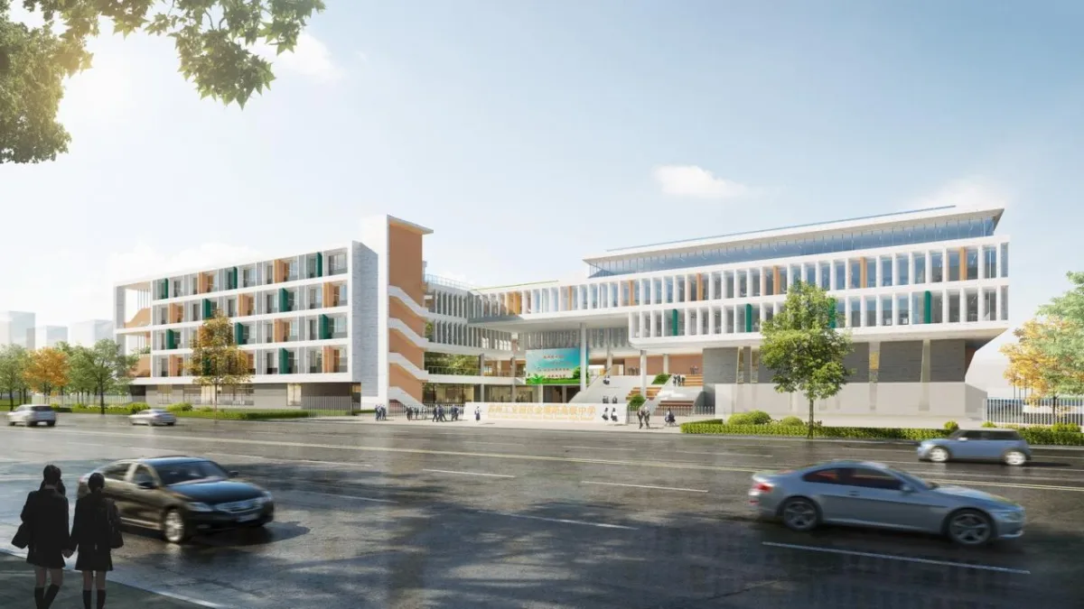 BIM建筑|折叠校园·苏州金堰路高中 / 简和建筑