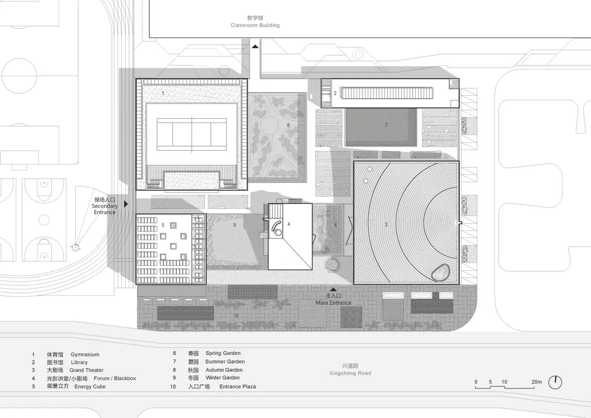 BIM建筑|山峰书院，苏州山峰双语学校文体中心 / OPEN 建筑事务所