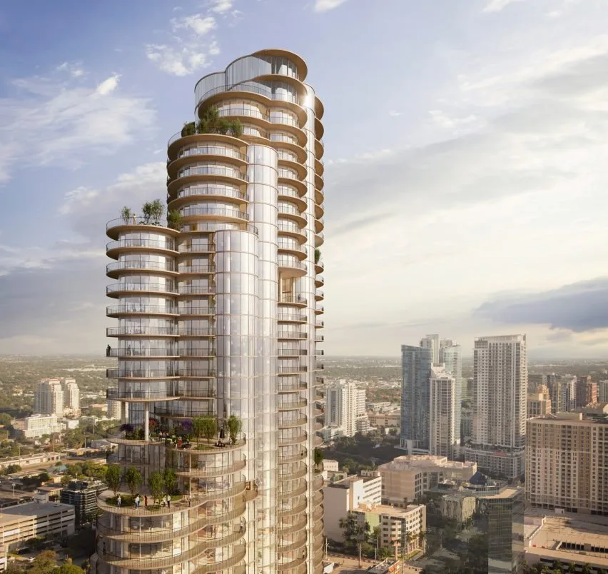 BIM建筑|ODA为劳德代尔堡设计圆柱形摩天大楼