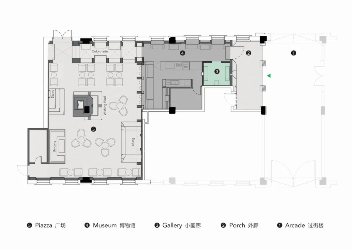 BIM建筑|Piazza in a room：Mapoly Coffee满坡栗咖啡(历史博物馆店) / Wutopia Lab