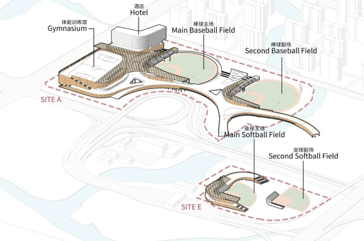 BIM建筑|杭州亚运会棒垒球体育文化中心 / 浙大院-建筑四院