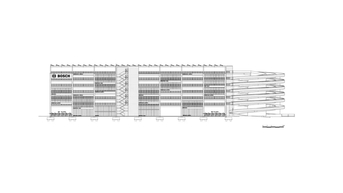 BIM建筑|三区博世汽车部件项目S215停车楼（一期 ）/ 中衡设计集团