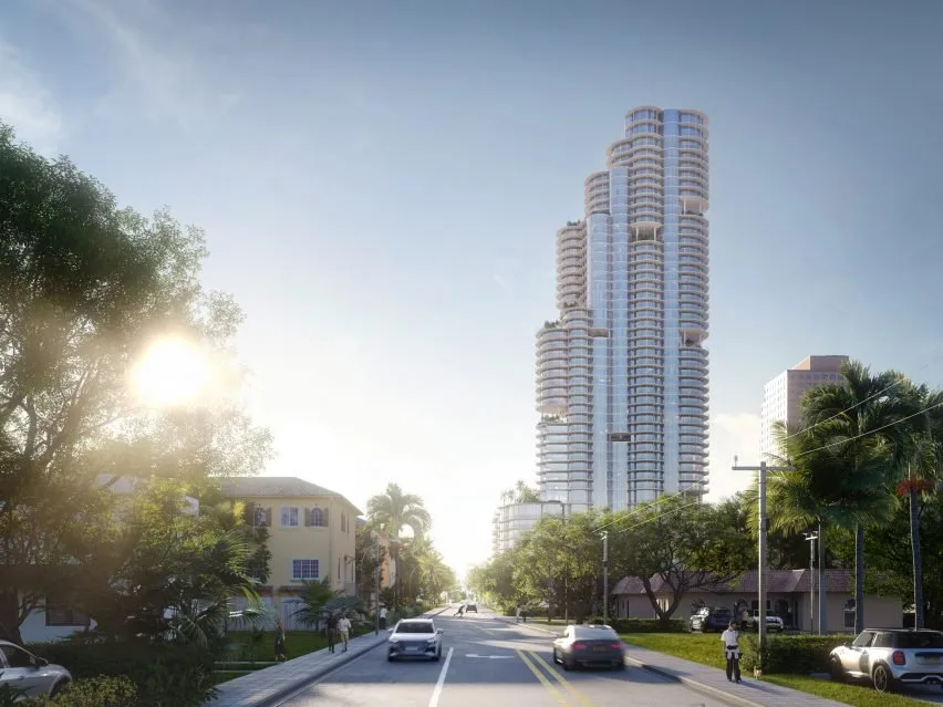 BIM建筑|ODA为劳德代尔堡设计圆柱形摩天大楼
