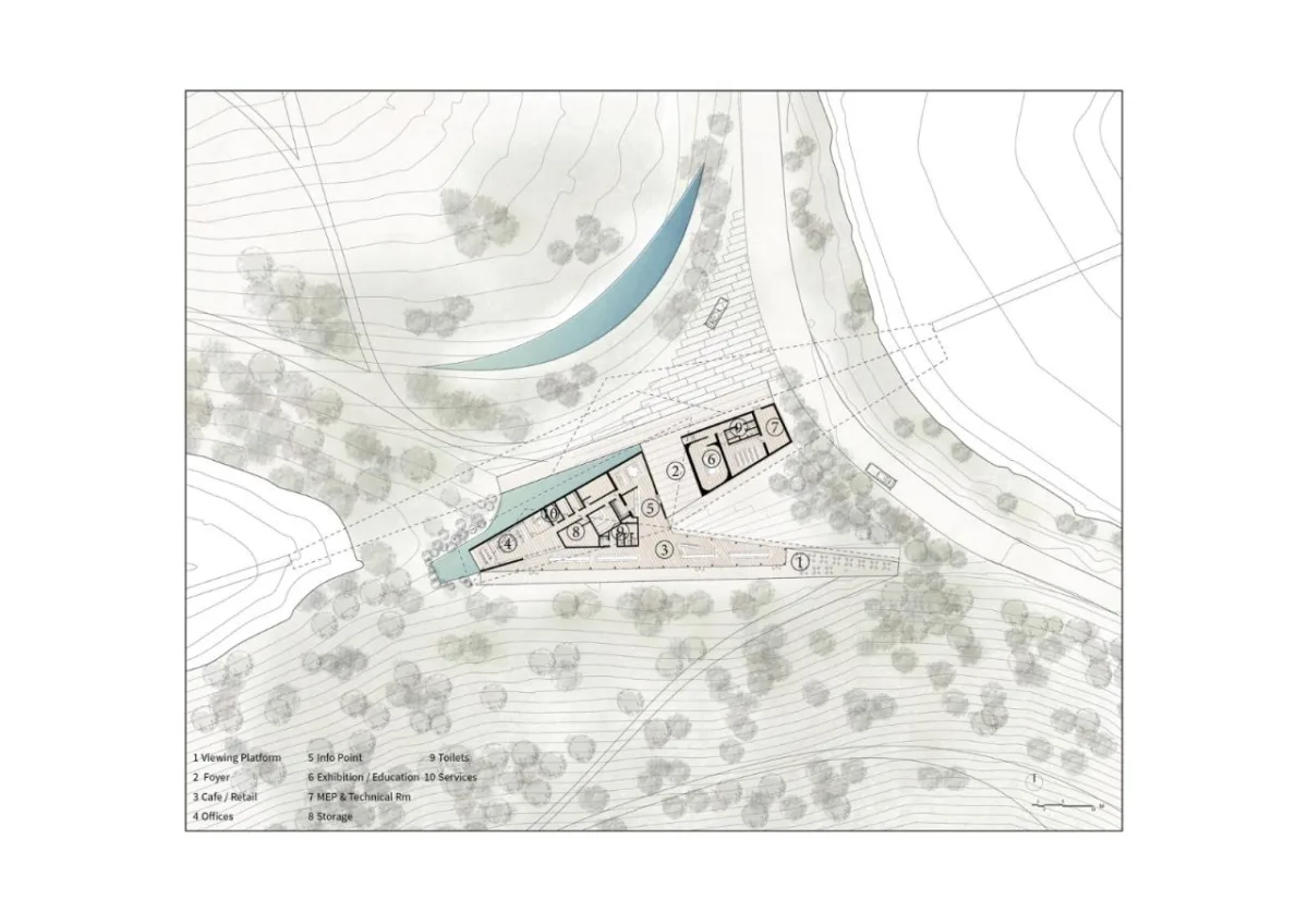 BIM建筑|展开叙事：世界遗产布特林特国家公园游客中心竞赛 / 隈研吾