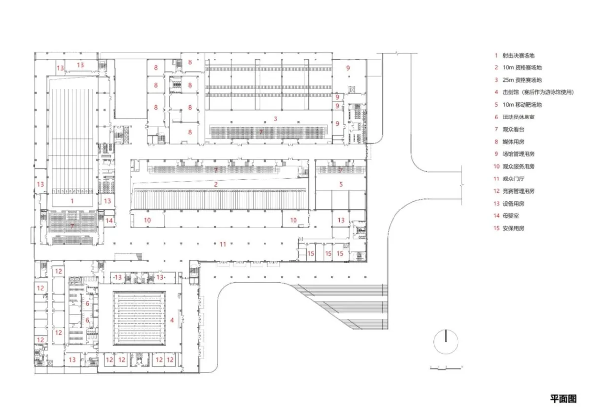 BIM建筑|富阳银湖体育中心:亚运射击射箭现代五项馆 / 浙江大学建筑设计研究院
