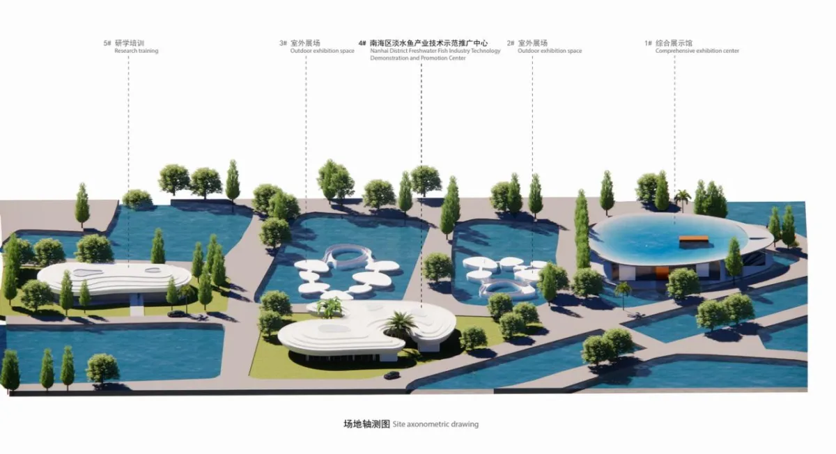 BIM建筑|涟漪：南海区淡水鱼产业技术示范推广中心 / Wutopia Lab