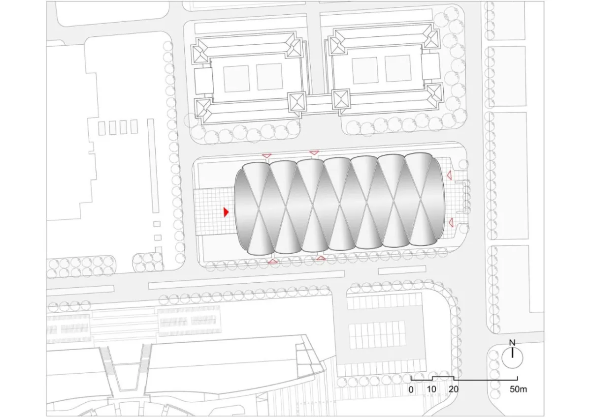 BIM建筑|东南大学游泳馆 / 周琦工作室