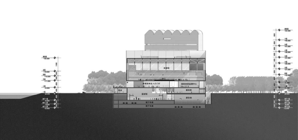 BIM建筑|社区源点：坪地街道综合文体中心方案 /也似建筑+广州市城市规划勘测设计研究院（GZPI）