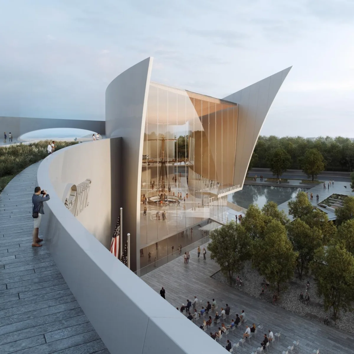 BIM建筑|美国海军新国家博物馆入围方案揭晓：Perkins&Will方案展示
