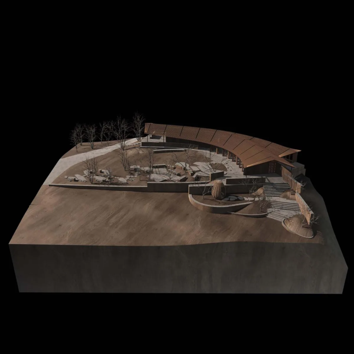 BIM建筑|咕咕来仪，大伾山悬崖驿站 / 繁星建筑工作室