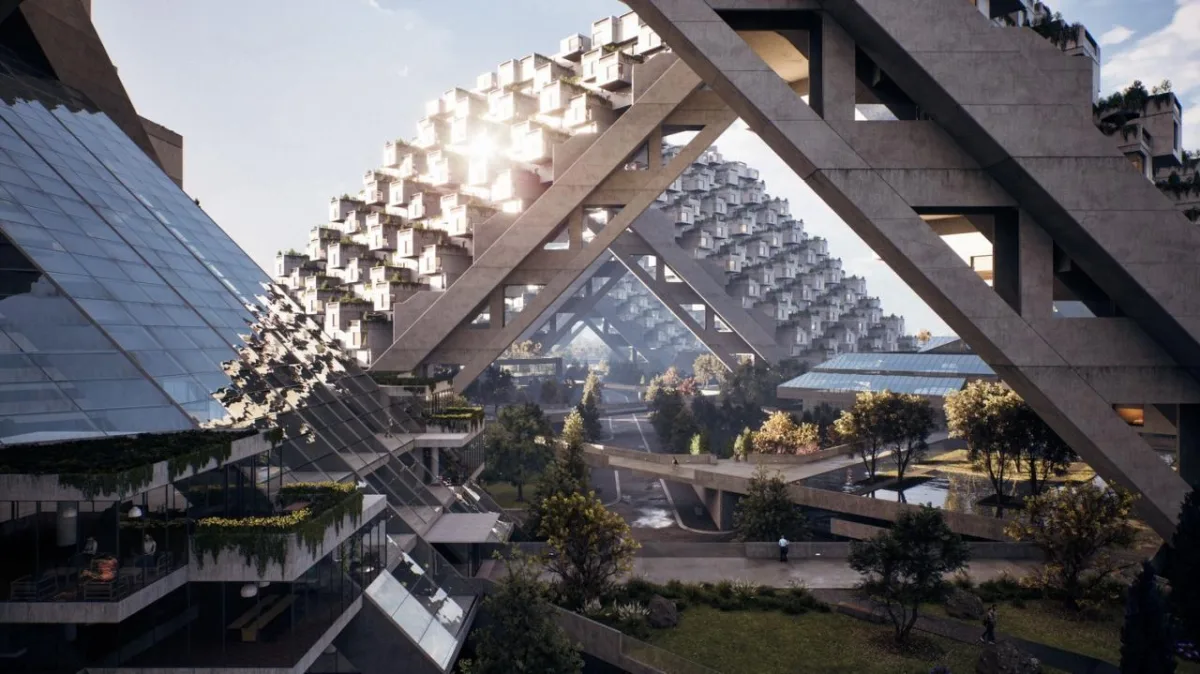 BIM建筑|数字科技重筑建筑理想： HILLSIDE，以虚幻引擎5与RealityCapture 重现栖息地67的最初愿景 / 萨夫迪建筑事务所