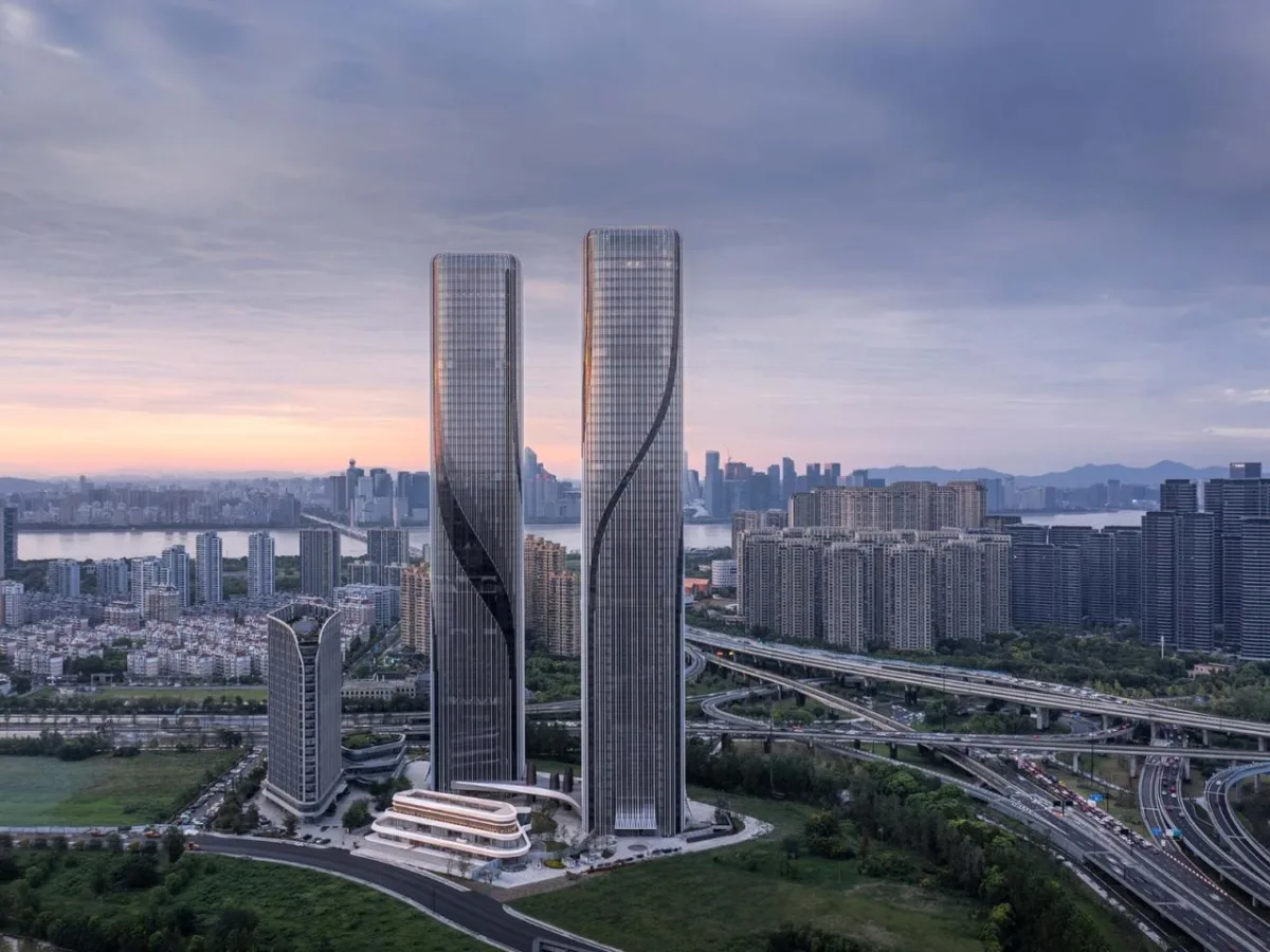 BIM建筑|钱江潮涌：杭州世茂智慧之门超高层城市综合体 / 姜平工作室