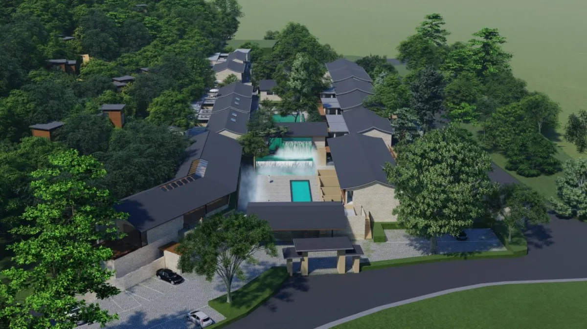 BIM建筑|瀑布下的诗意栖居:尧珈•瀑布村 /上海尧舜建筑设计有限公司