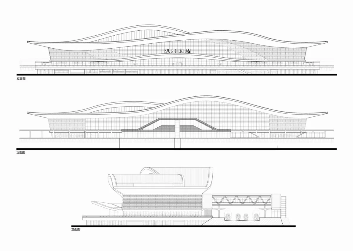 BIM建筑|新建沪渝蓉高铁武宜段——汉川东站 / 中南建筑设计院股份有限公司