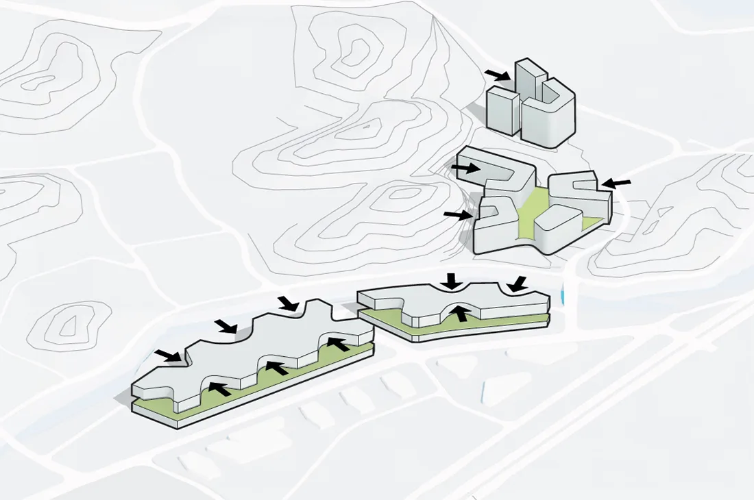 BIM建筑|以山水动脉形塑医校综合体：南方科技大学医学院及 南方科技大学附属医院 / 盖博建筑设计事务所