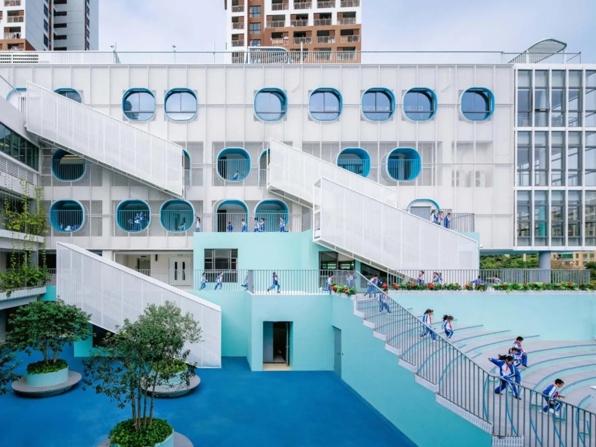 BIM建筑|学习层台—深圳福强小学 / 众建筑