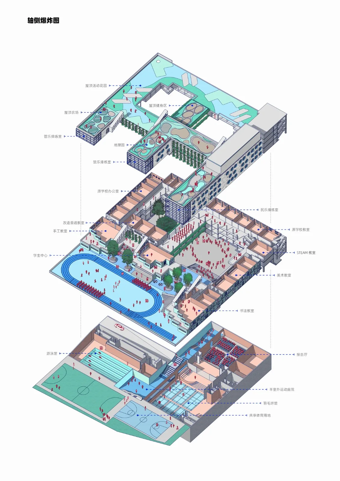 BIM建筑|学习层台—深圳福强小学 / 众建筑