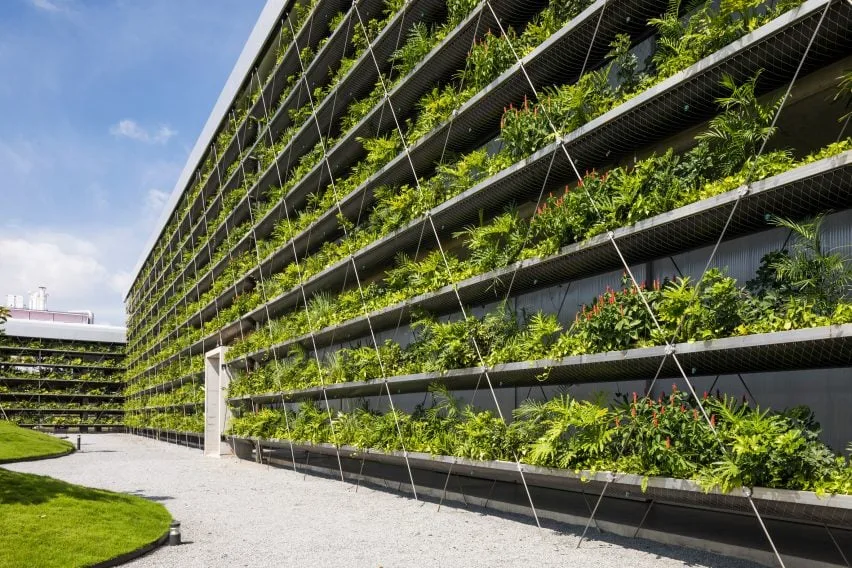 BIM建筑|罗利马切尼工作室设计植物覆盖的越南工厂