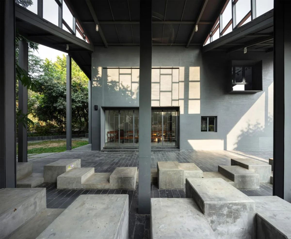 BIM建筑|Arthshila文化中心 – 文化适应及再利用私人基础设施 / Abin Design Studio