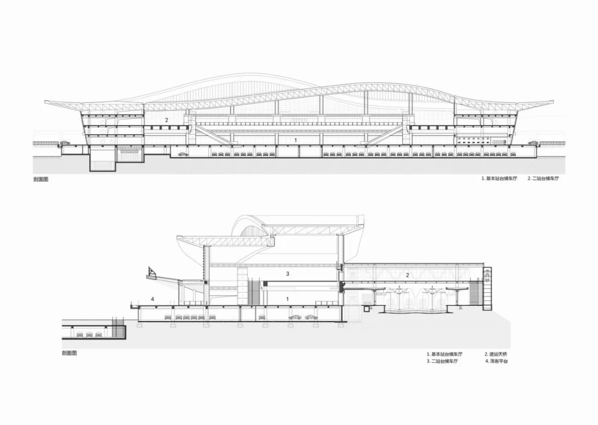 BIM建筑|新建沪渝蓉高铁武宜段——汉川东站 / 中南建筑设计院股份有限公司