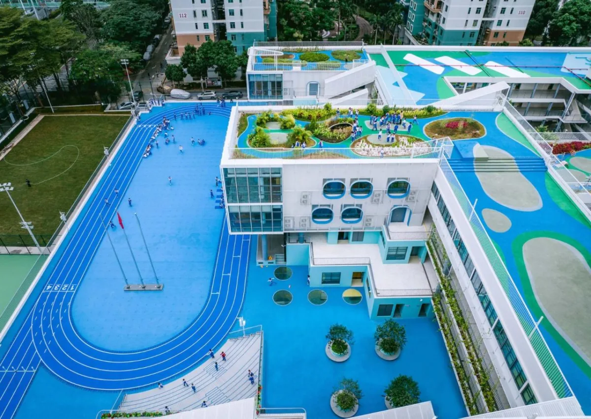 BIM建筑|学习层台—深圳福强小学 / 众建筑