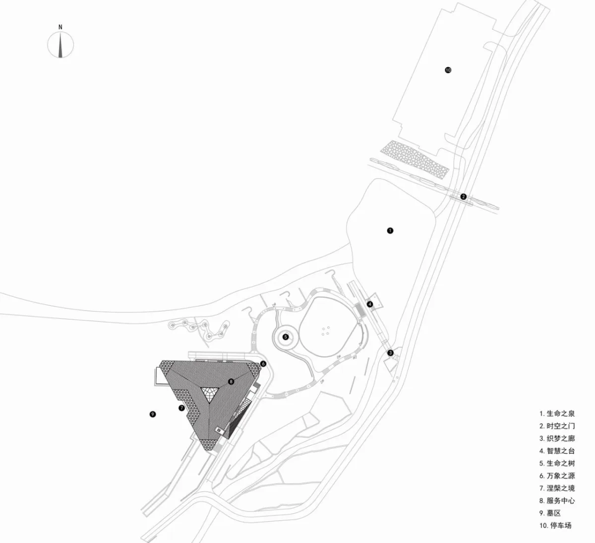 BIM建筑|化作天上的星星, 静美的灵魂栖息地：石家庄安德生命纪念公园·云镜 / 小隐建筑