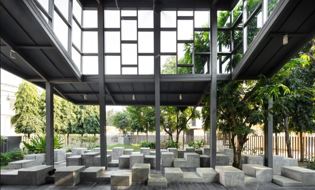 BIM建筑|Arthshila文化中心 – 文化适应及再利用私人基础设施 / Abin Design Studio