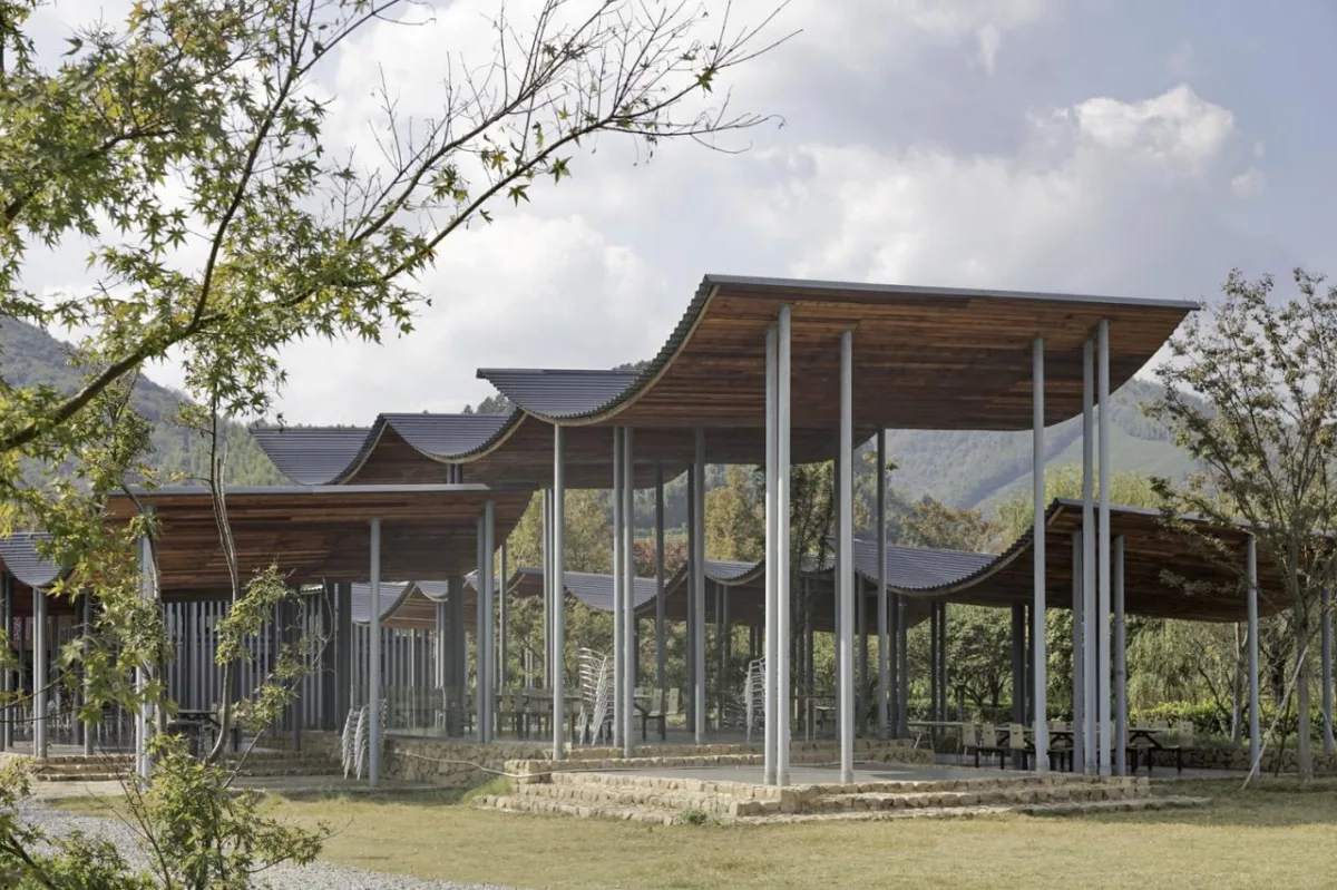 BIM建筑|径山花海帐亭 / 浙江农林大学园林设计院 + 杭州东维建筑