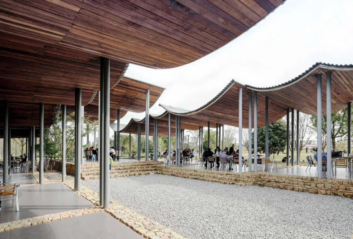 BIM建筑|径山花海帐亭 / 浙江农林大学园林设计院 + 杭州东维建筑
