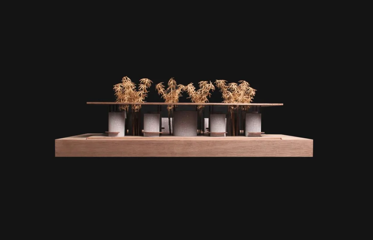 BIM建筑|竹影摇曳的无性别公共卫生间：安石卷厕 / 在行建筑