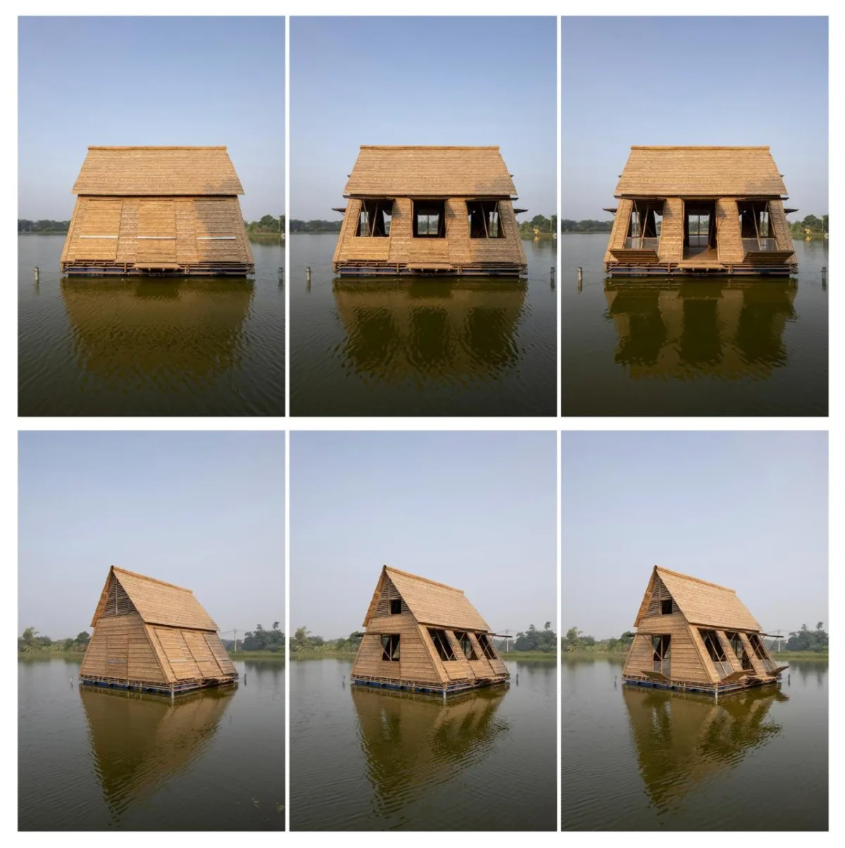 BIM建筑|适应气候变化，漂浮竹屋 / H&P Architects
