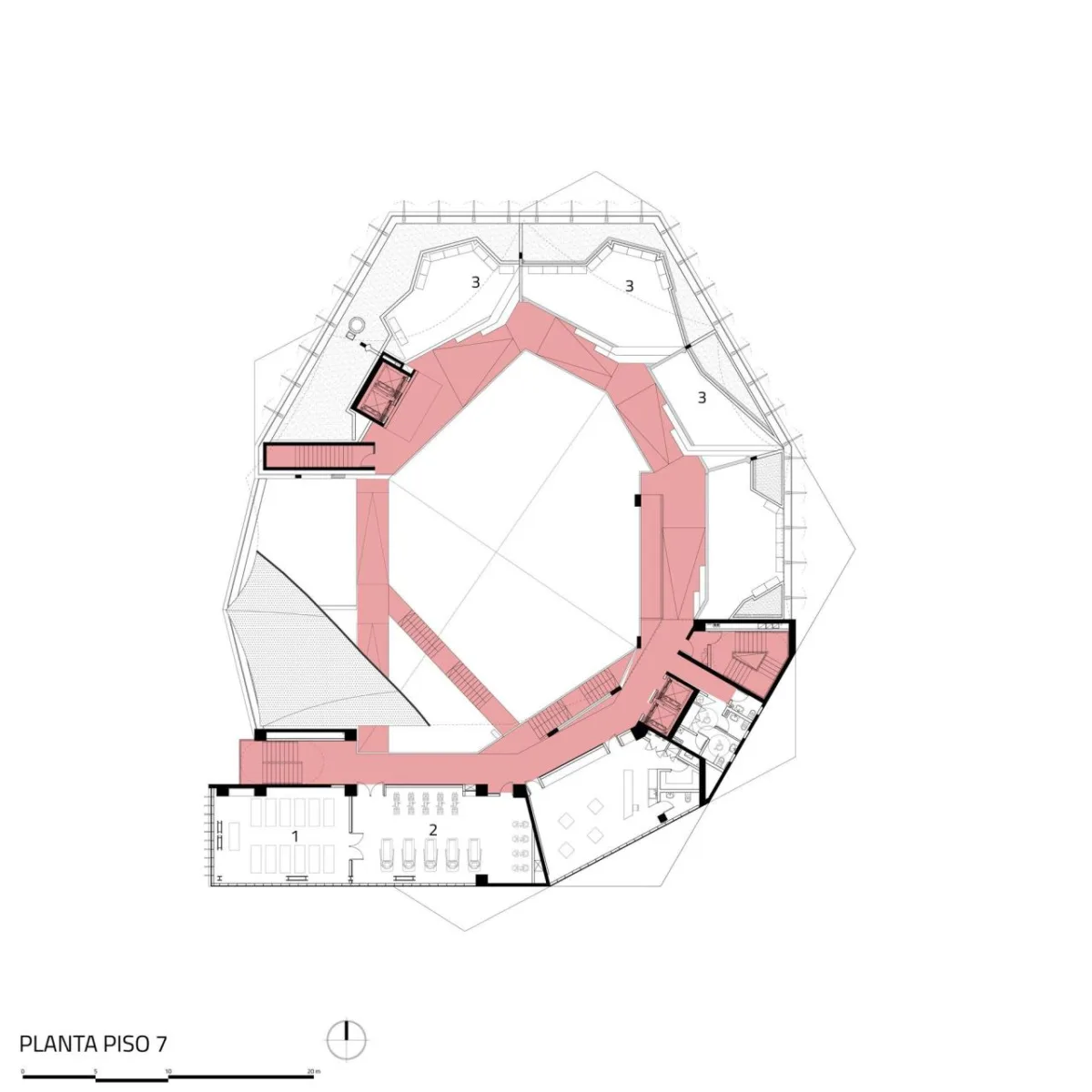 BIM建筑|楼梯漫步，圣地亚哥大学商业与经济学院 FAE / Marsino Arquitectura