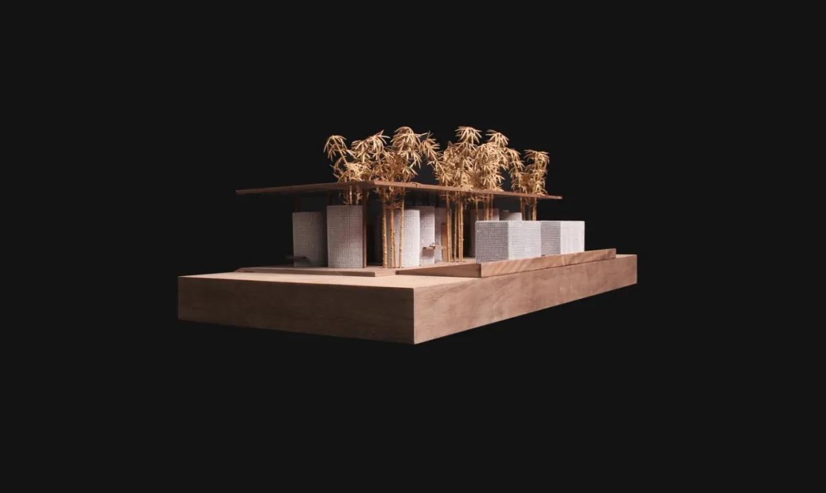 BIM建筑|竹影摇曳的无性别公共卫生间：安石卷厕 / 在行建筑