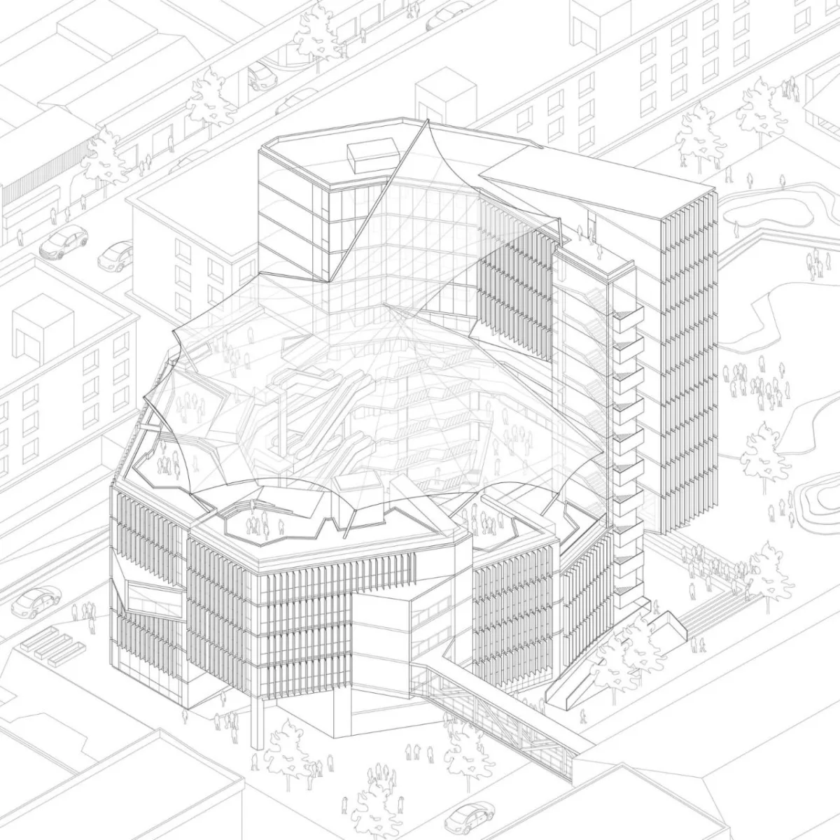 BIM建筑|楼梯漫步，圣地亚哥大学商业与经济学院 FAE / Marsino Arquitectura