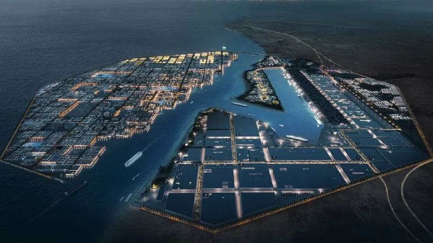 BIM建筑|沙特公布八角形浮动港口城市规划