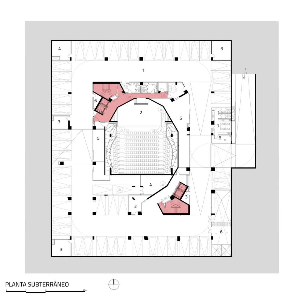 BIM建筑|楼梯漫步，圣地亚哥大学商业与经济学院 FAE / Marsino Arquitectura