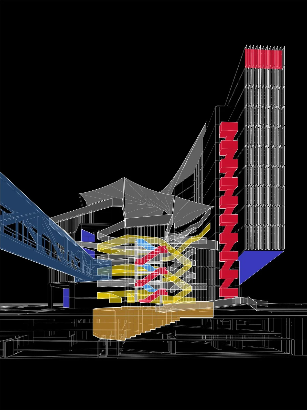 BIM建筑|楼梯漫步，圣地亚哥大学商业与经济学院 FAE / Marsino Arquitectura