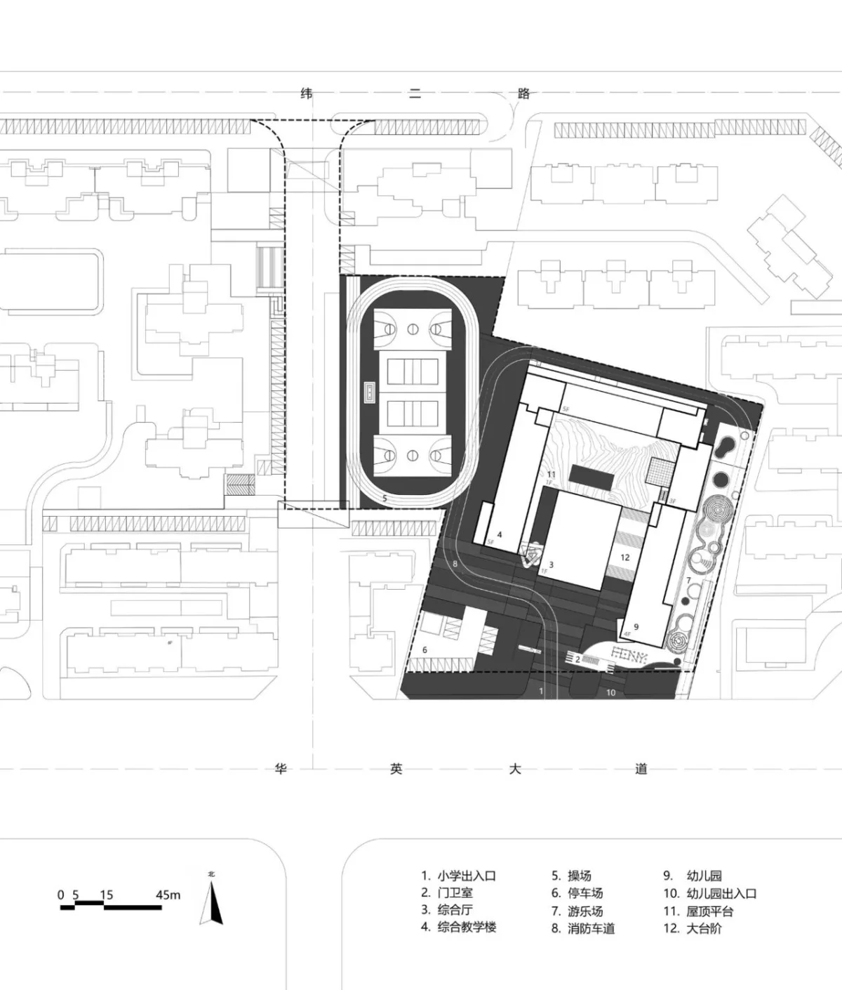 BIM建筑|县城里的新学校：送你一匹小马 / 上海立木建筑规划