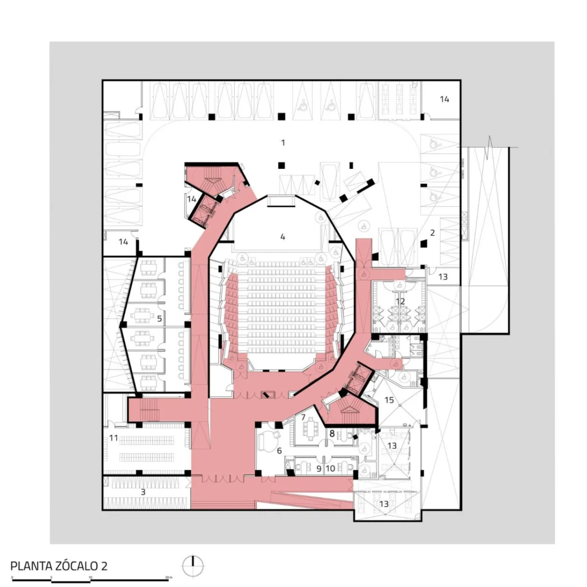 BIM建筑|楼梯漫步，圣地亚哥大学商业与经济学院 FAE / Marsino Arquitectura