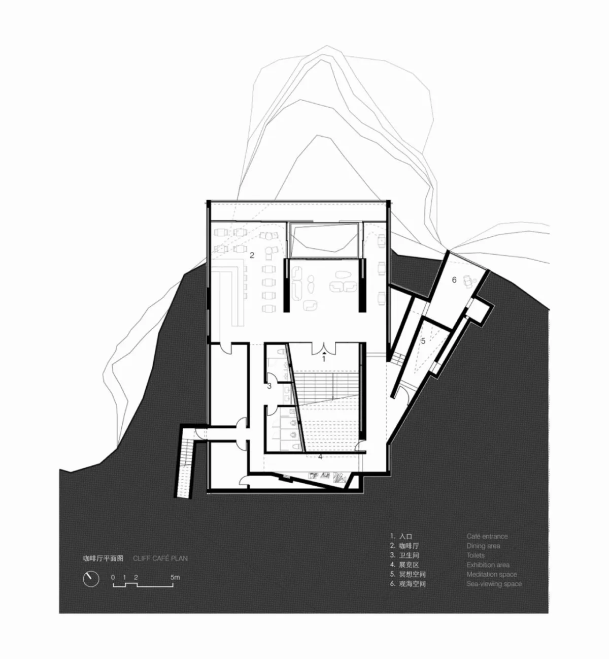 BIM建筑|崖顶咖啡厅及塔居 / 迹•建筑事务所（TAO）