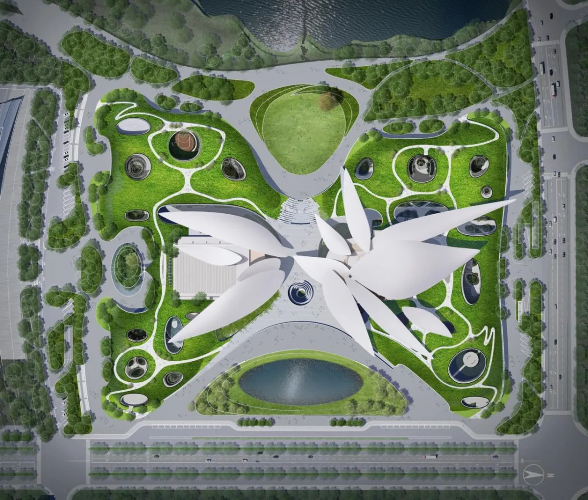 BIM建筑|安吉“两山”未来科技城文化艺术中心 / MAD马岩松新作