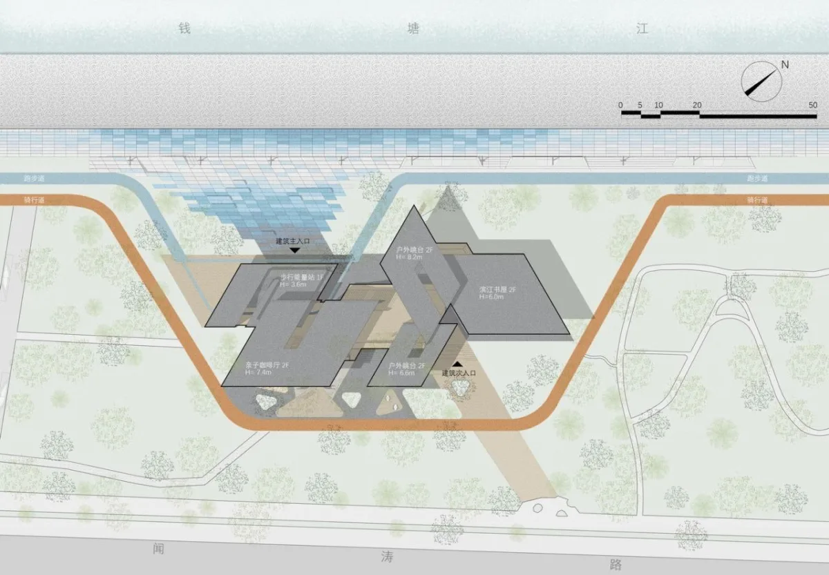 BIM建筑|杭州滨江公共空间·风鸢驿 / 同济原作设计工作室