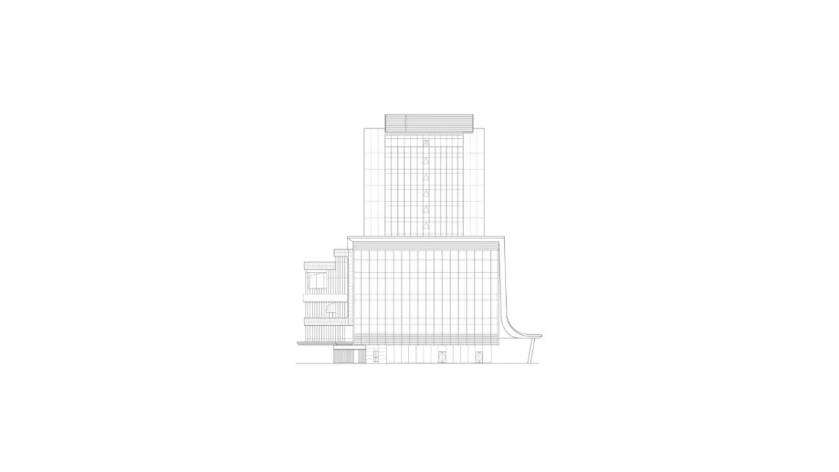 BIM建筑|上海新虹桥灿辉希尔顿五星级酒店：一幅展现流线与速度感的立面画卷 / 三益建筑